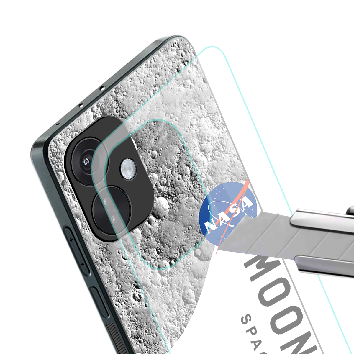 moon space back phone cover | glass case for oneplus nord ce 3