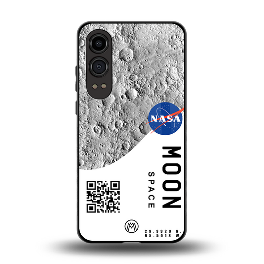 moon space back phone cover | glass case for oneplus nord ce 4 lite
