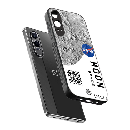 moon space back phone cover | glass case for oneplus nord ce 4 lite