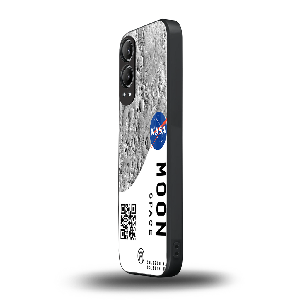 moon space back phone cover | glass case for oneplus nord ce 4 lite