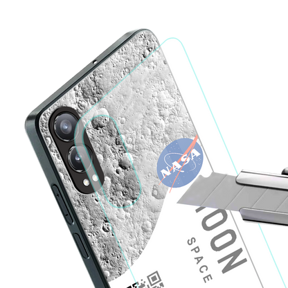 moon space back phone cover | glass case for oneplus nord ce 4 lite