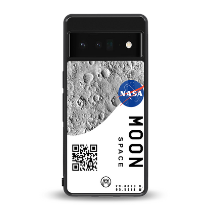 moon space back phone cover | glass case for google pixel 6 pro