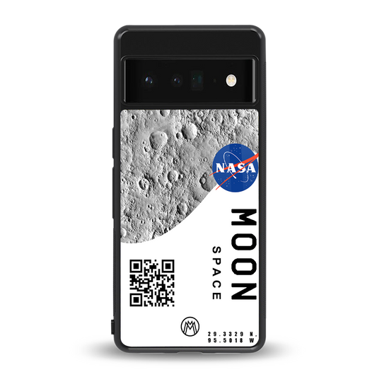 moon space back phone cover | glass case for google pixel 6 pro
