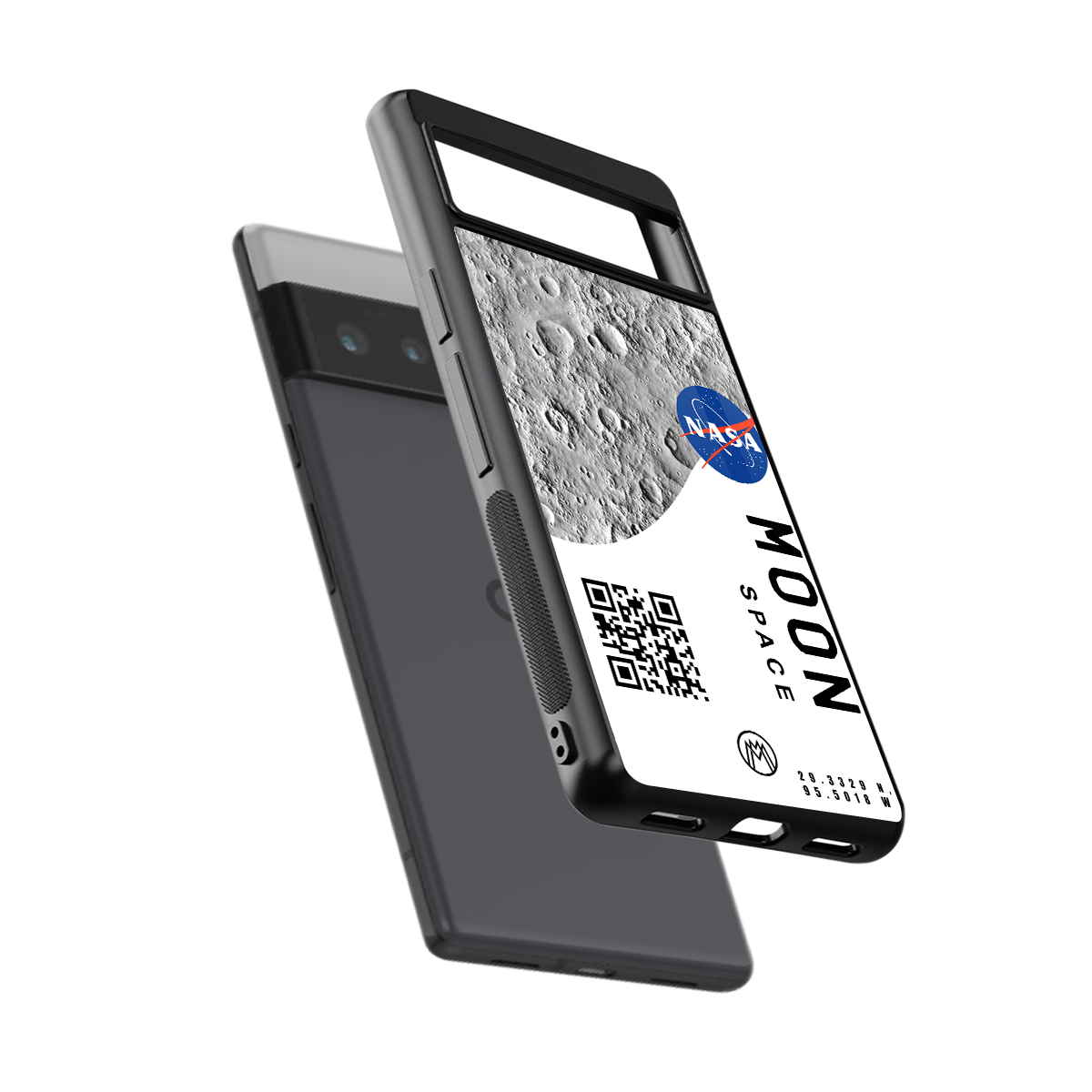 moon space back phone cover | glass case for google pixel 6 pro