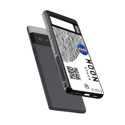 moon space back phone cover | glass case for google pixel 6 pro
