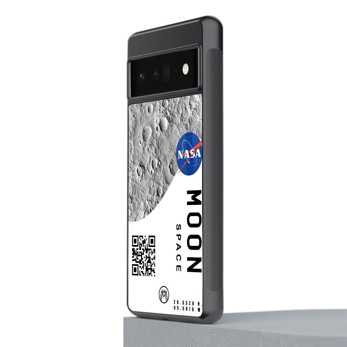 moon space back phone cover | glass case for google pixel 6 pro