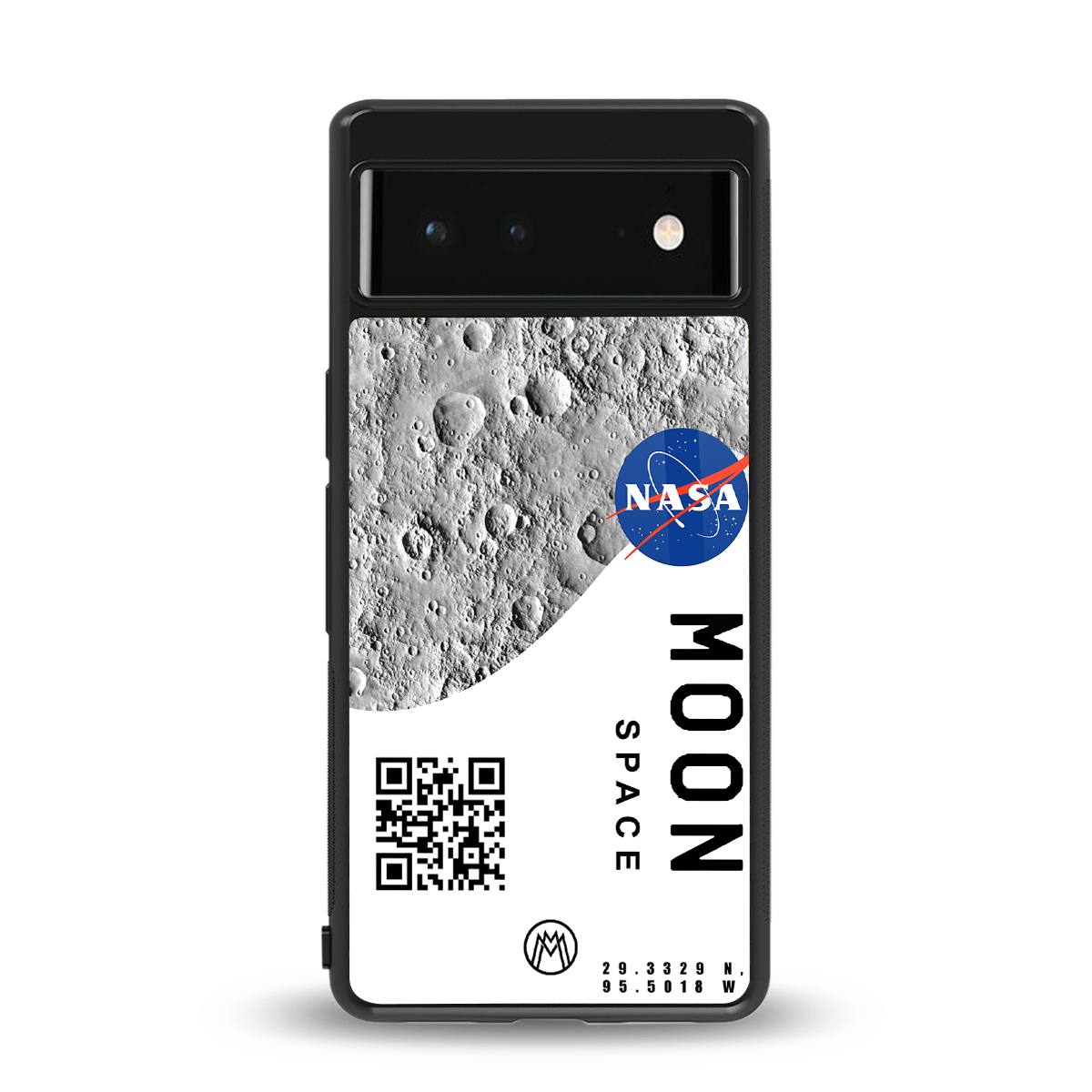 moon space back phone cover | glass case for google pixel 6