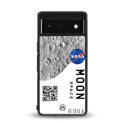 moon space back phone cover | glass case for Google Pixel 6A