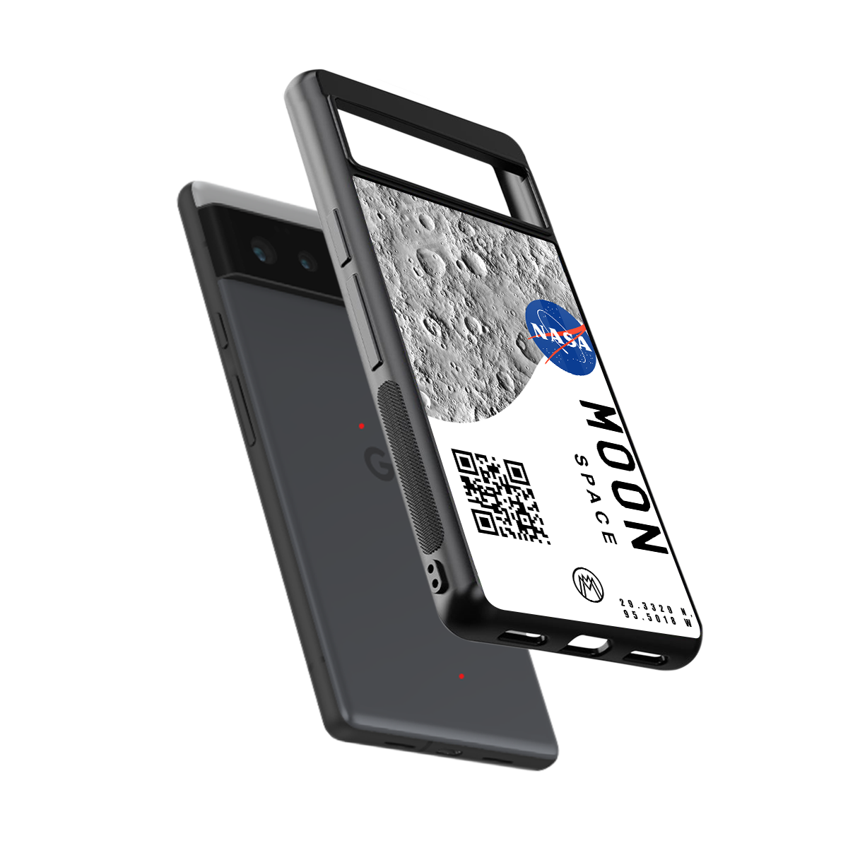 moon space back phone cover | glass case for google pixel 6
