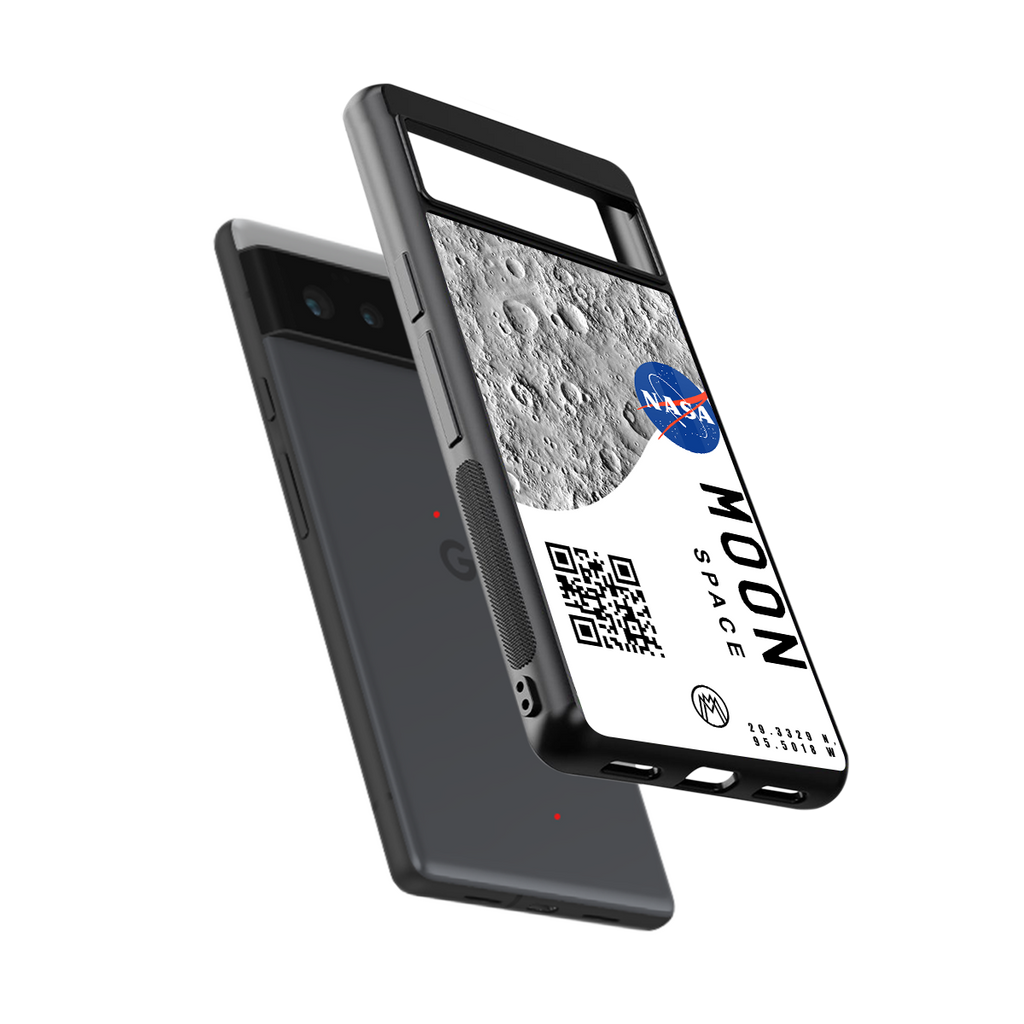 moon space back phone cover | glass case for Google Pixel 6A