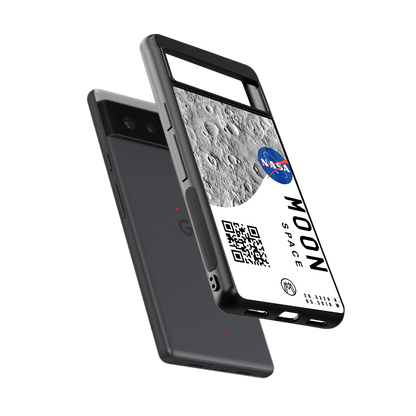 moon space back phone cover | glass case for Google Pixel 6A