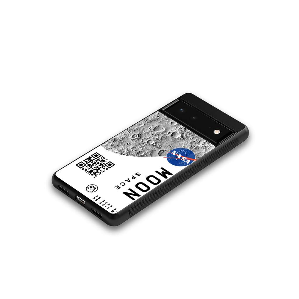 moon space back phone cover | glass case for google pixel 6