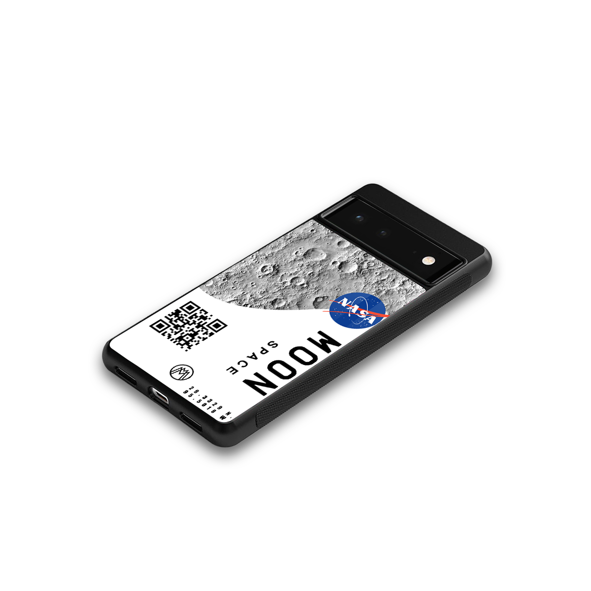 moon space back phone cover | glass case for google pixel 6