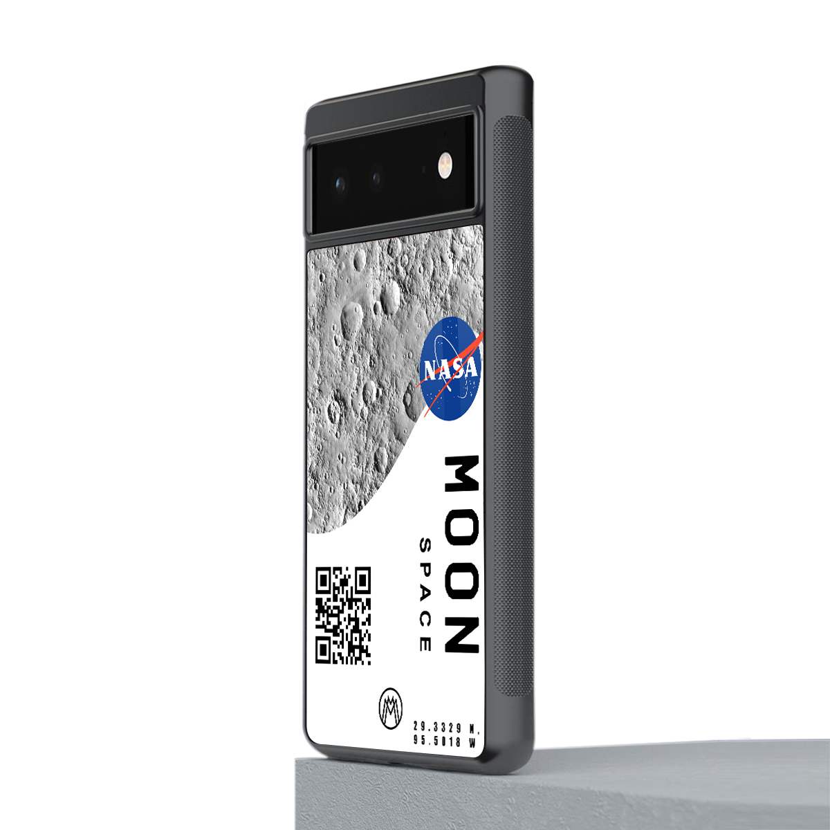 moon space back phone cover | glass case for google pixel 6