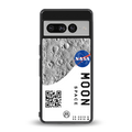 moon space back phone cover | glass case for google pixel 7 pro