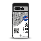 moon space back phone cover | glass case for google pixel 7 pro