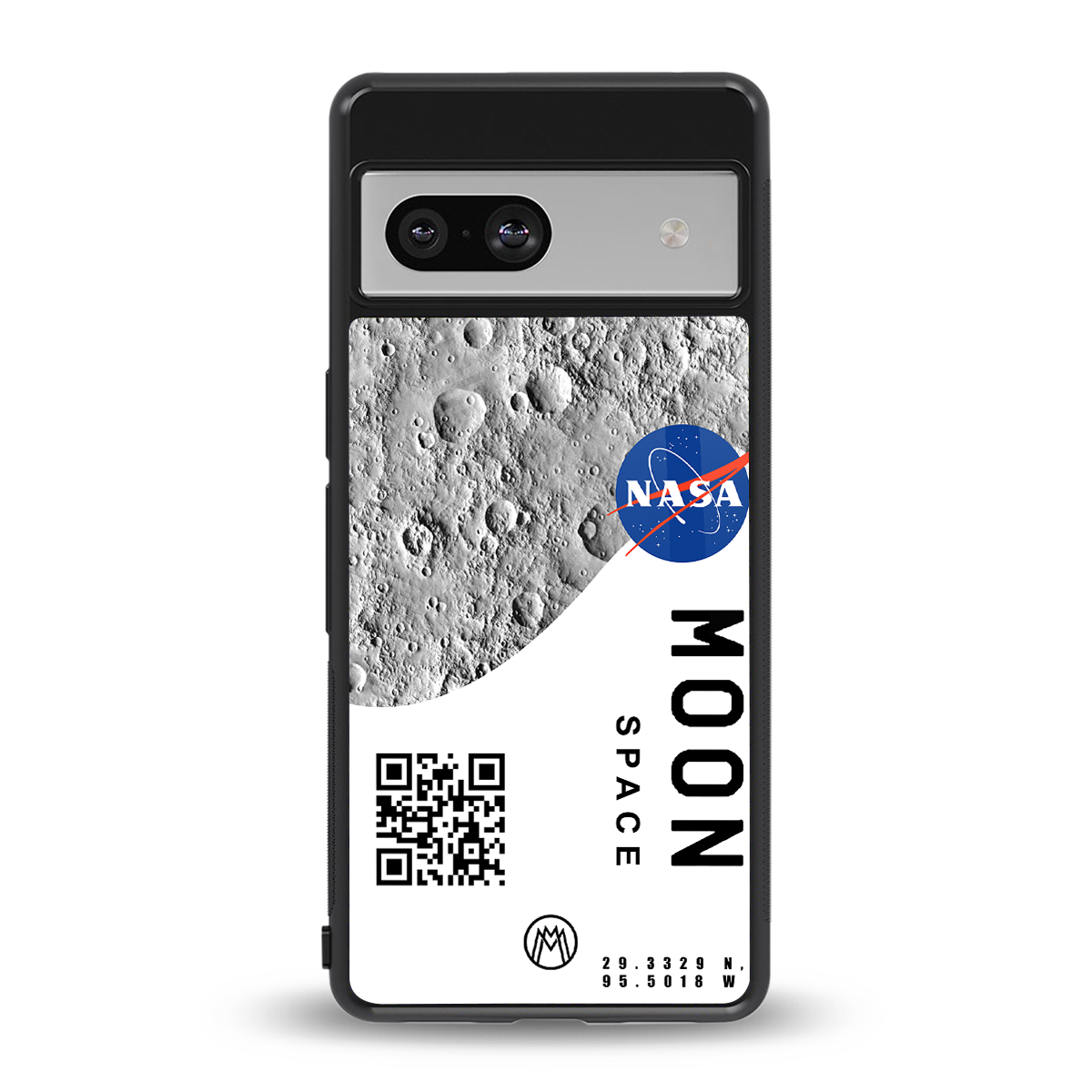 moon space back phone cover | glass case for Google Pixel 7A