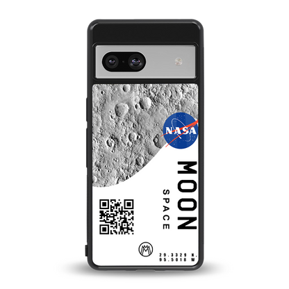 moon space back phone cover | glass case for Google Pixel 7A