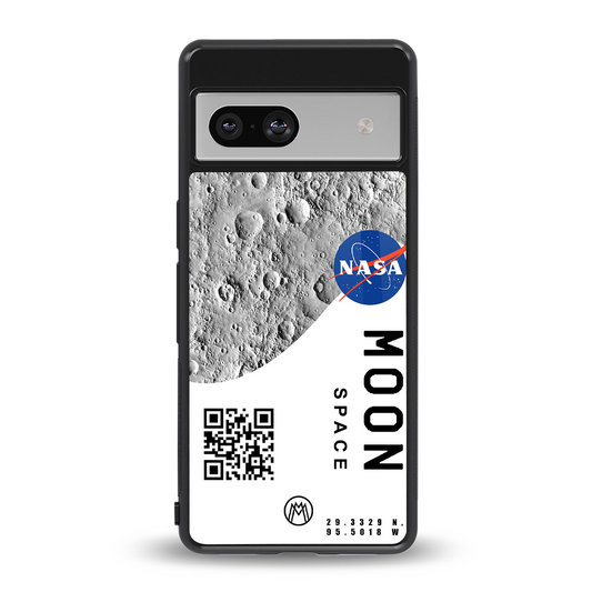 moon space back phone cover | glass case for Google Pixel 7A