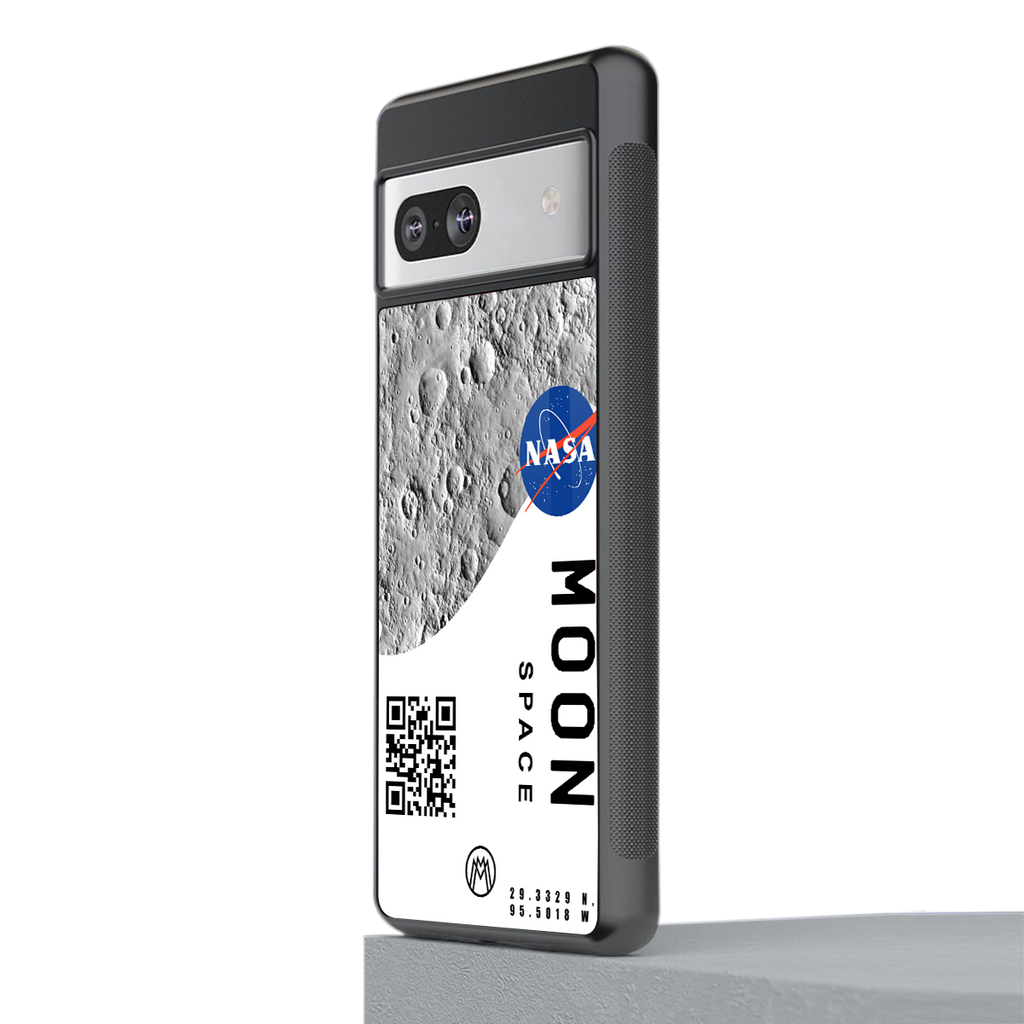 moon space back phone cover | glass case for Google Pixel 7