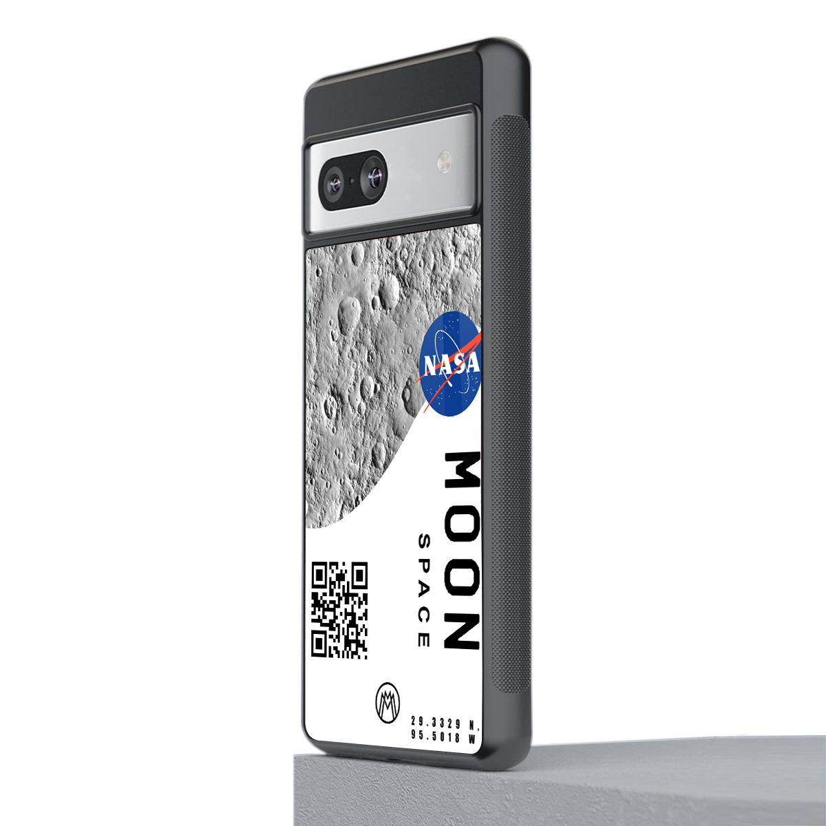 moon space back phone cover | glass case for Google Pixel 7A
