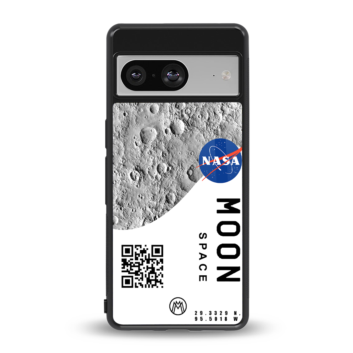 moon space back phone cover | glass case for Google Pixel 8