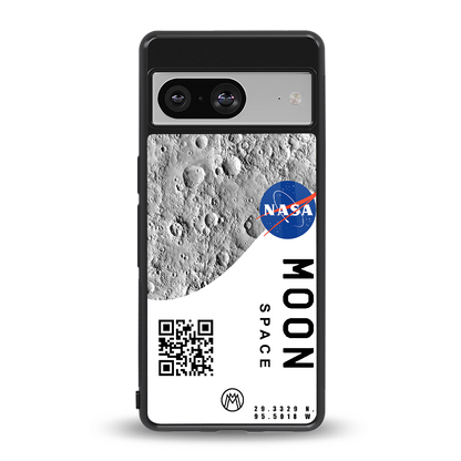 moon space back phone cover | glass case for Google Pixel 8