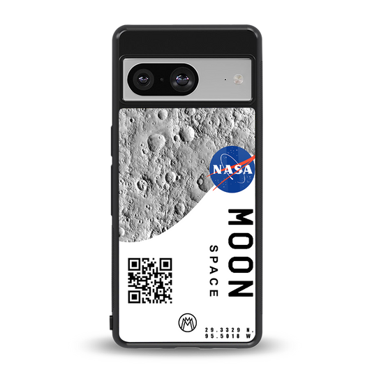 moon space back phone cover | glass case for Google Pixel 8