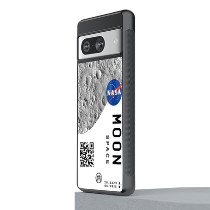moon space back phone cover | glass case for Google Pixel 8
