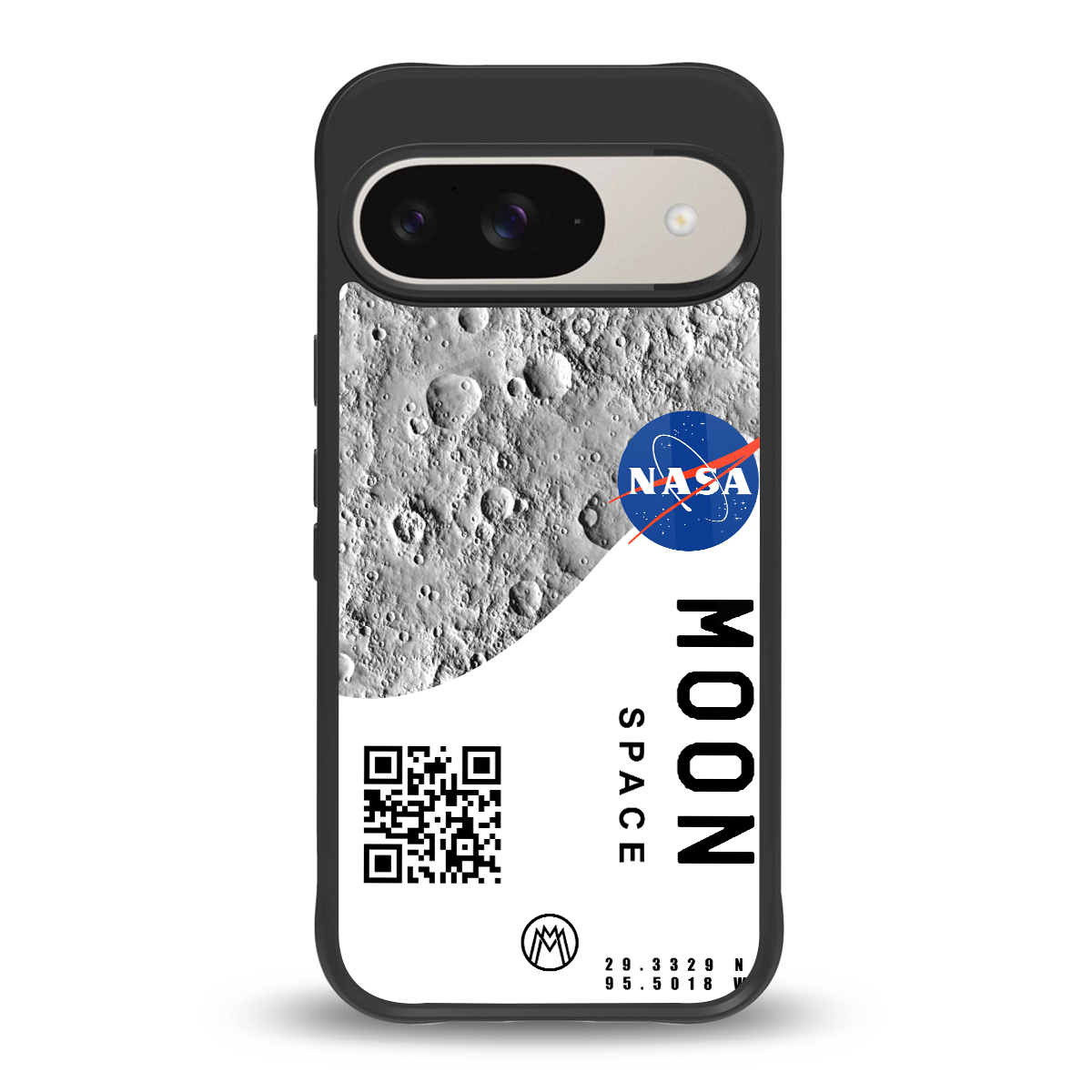 moon space back phone cover | glass case for google pixel 9