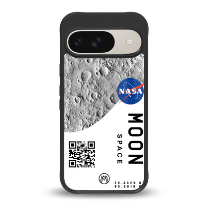 moon space back phone cover | glass case for google pixel 9