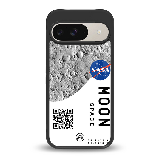 moon space back phone cover | glass case for google pixel 9