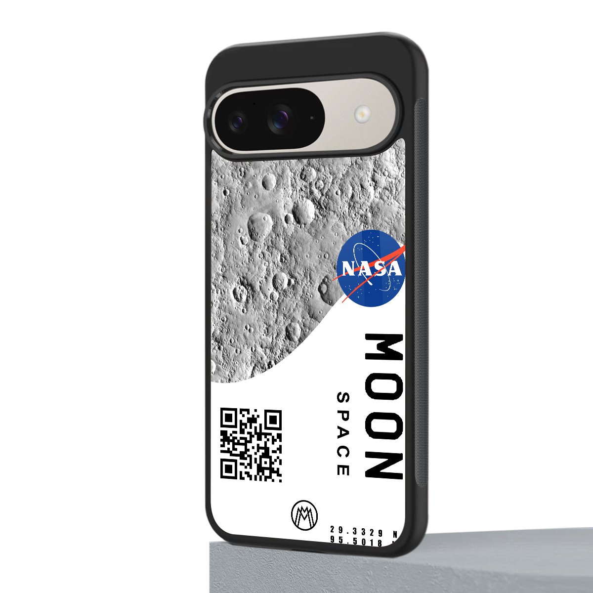 moon space back phone cover | glass case for google pixel 9
