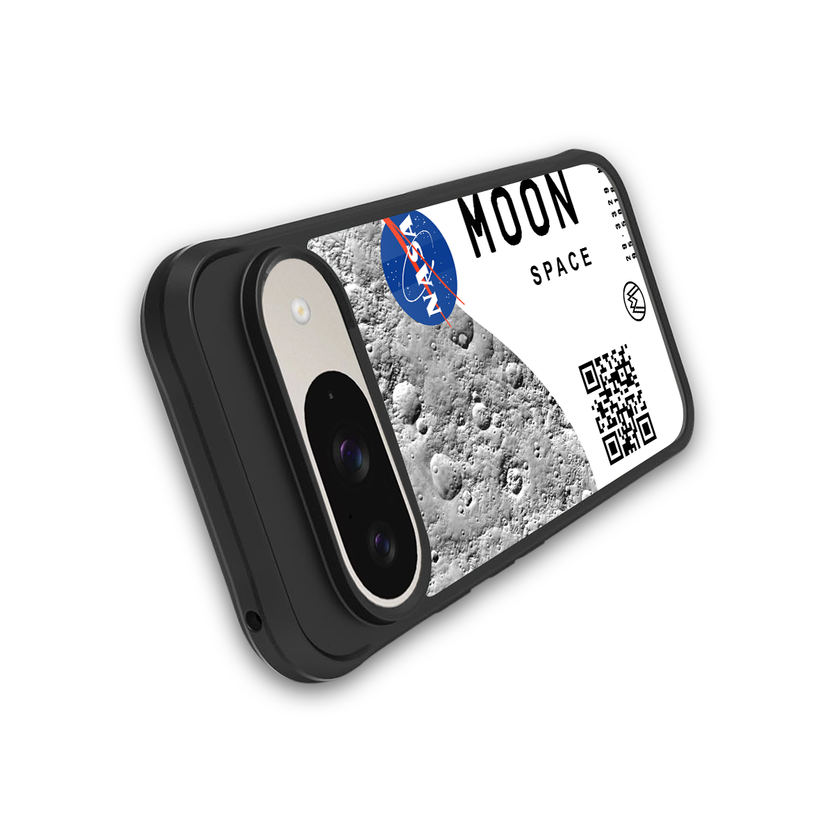 moon space back phone cover | glass case for google pixel 9