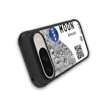 moon space back phone cover | glass case for google pixel 9