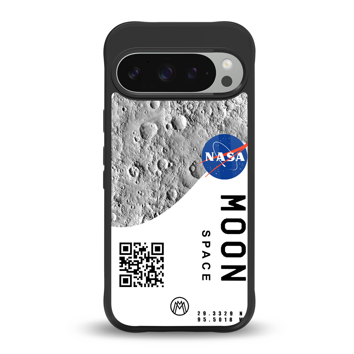 moon space back phone cover | glass case for google pixel 9 pro