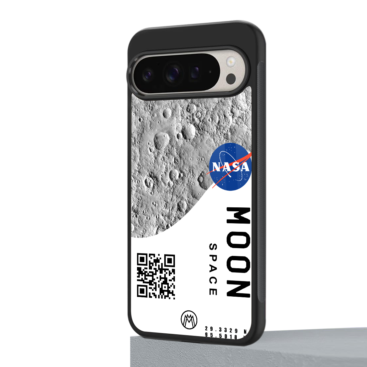 moon space back phone cover | glass case for google pixel 9 pro