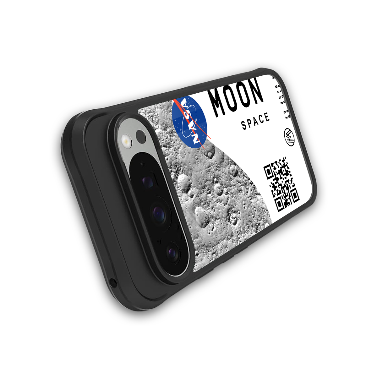moon space back phone cover | glass case for google pixel 9 pro xl