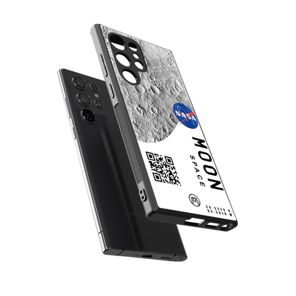 moon space back phone cover | glass case for samsung galaxy s23 ultra