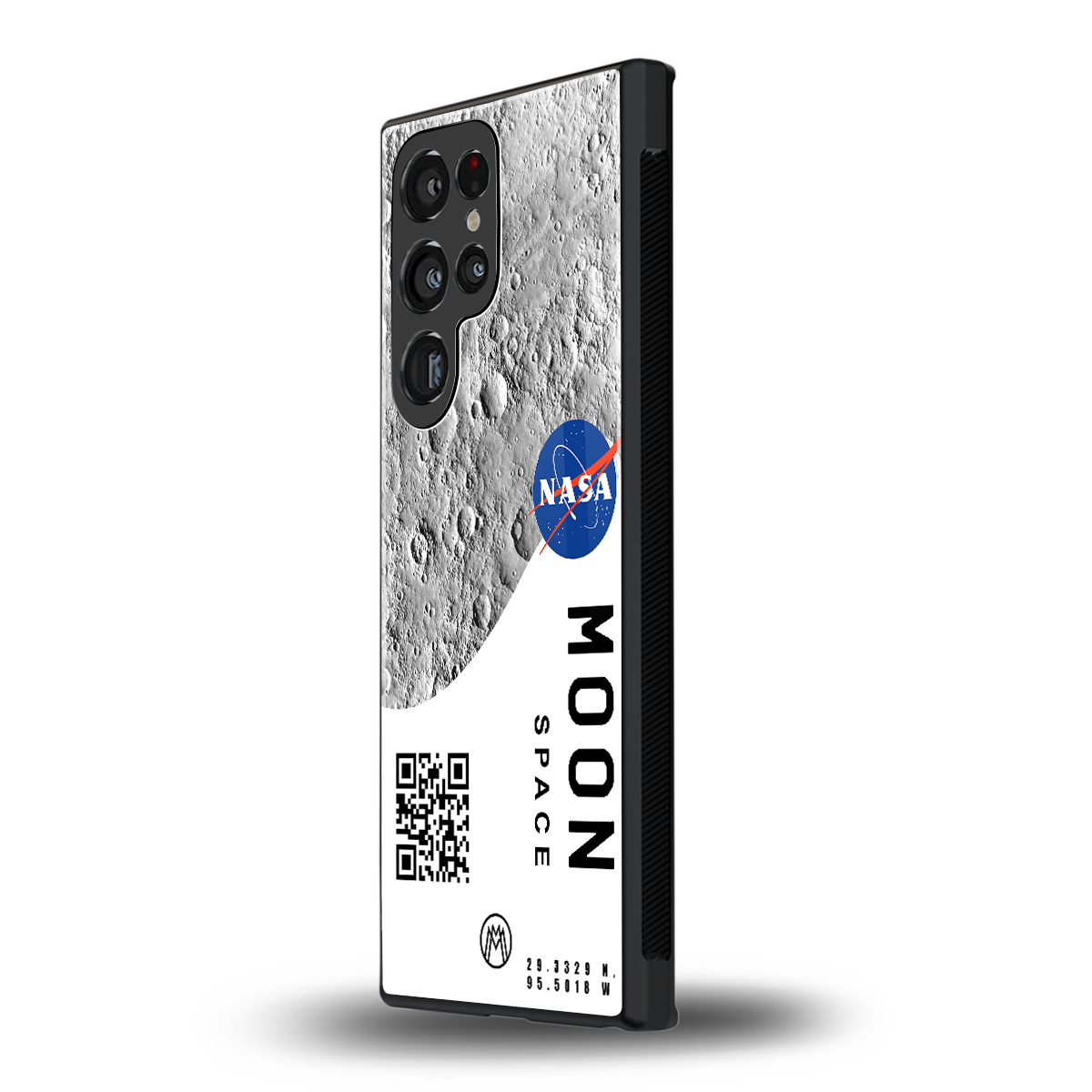 moon space back phone cover | glass case for samsung galaxy s23 ultra