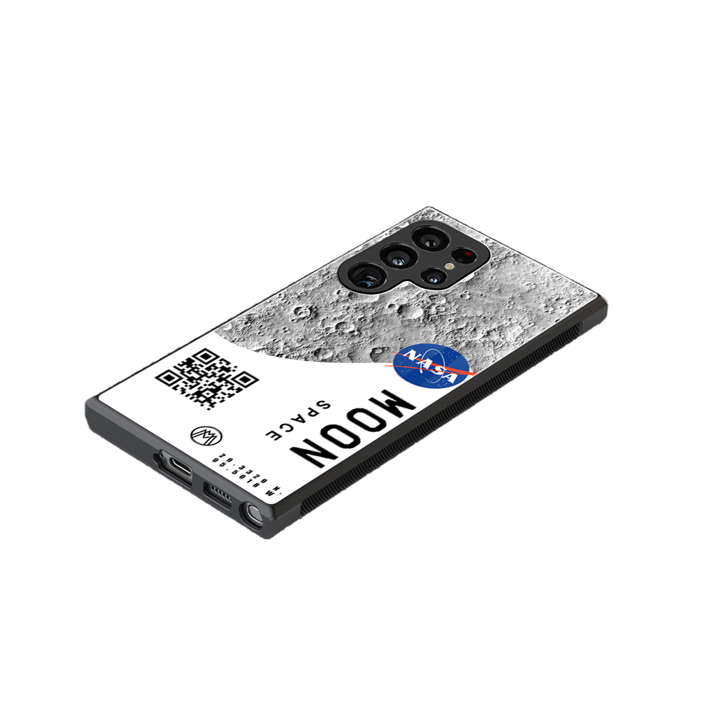 moon space back phone cover | glass case for samsung galaxy s23 ultra