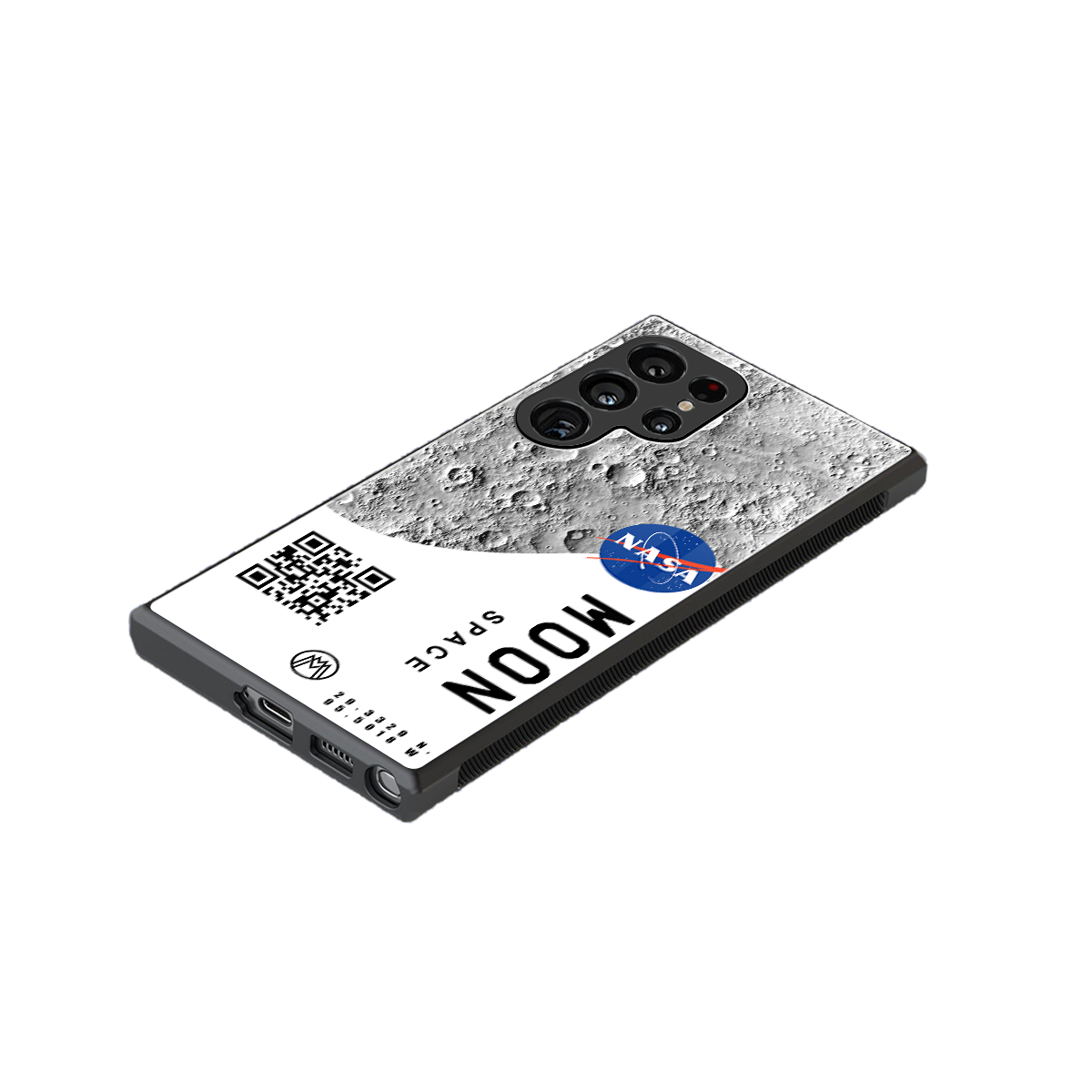 moon space back phone cover | glass case for samsung galaxy s23 ultra