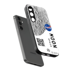 moon space back phone cover | glass case for samsung galaxy s24