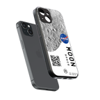 moon space back phone cover | glass case for iphone 15