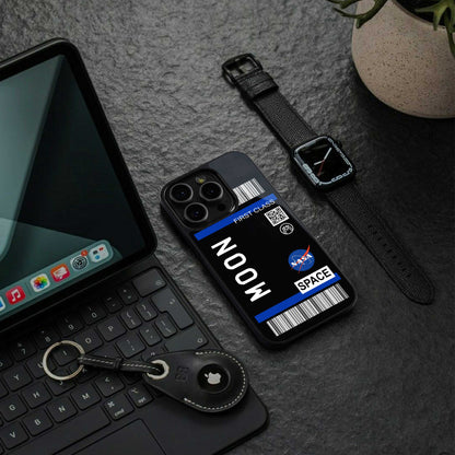 moon boarding pass back phone cover | glass case for iphone 13 pro max