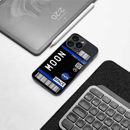 moon boarding pass back phone cover | glass case for samsung galaxy s24 ultra