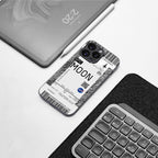 moon boarding pass ticket back phone cover | glass case for google pixel 8 pro