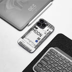 moon boarding pass ticket back phone cover | glass case for iphone 16 pro