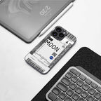 moon boarding pass ticket back phone cover | glass case for samsung galaxy s24 plus