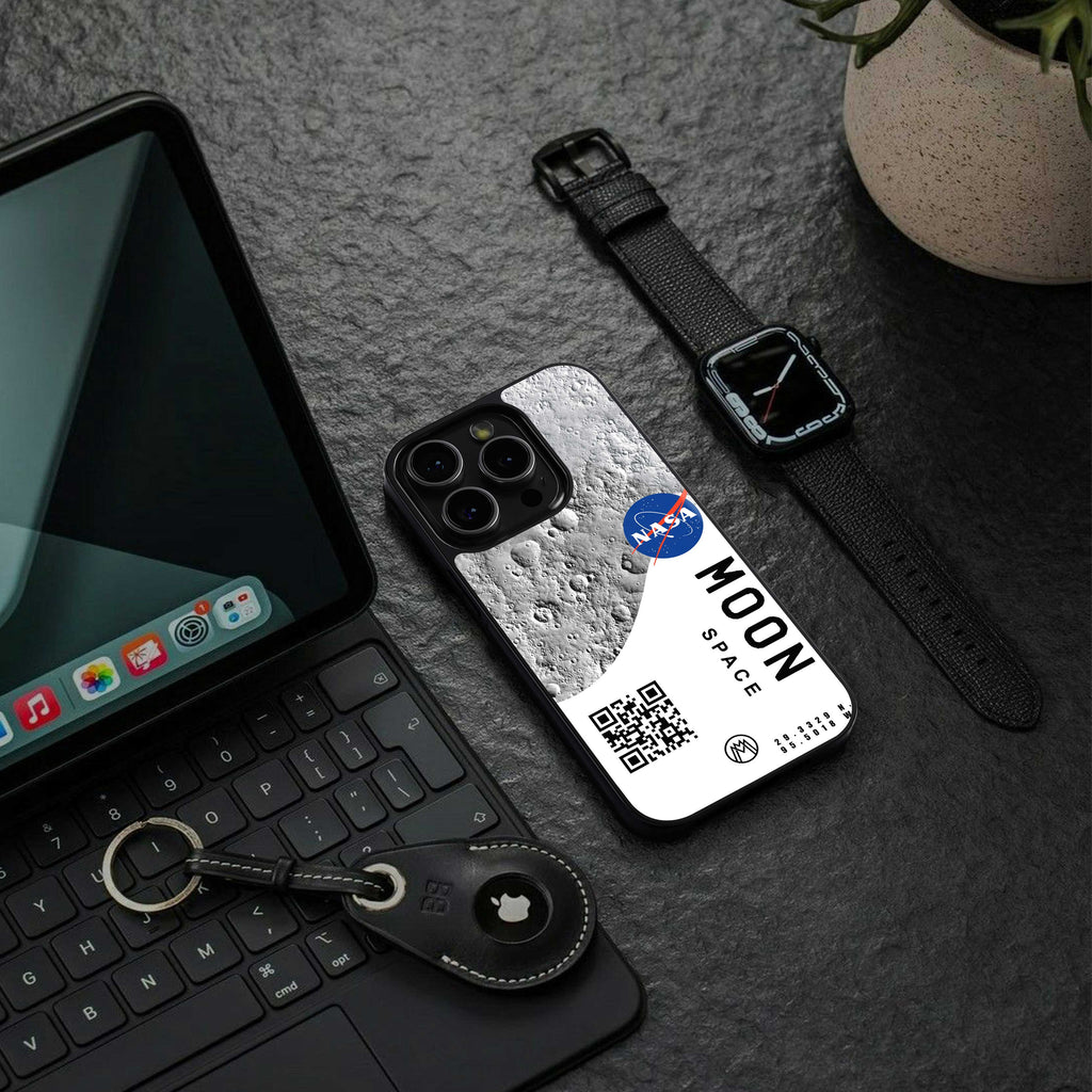 moon space back phone cover | glass case for nothing phone 2a